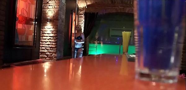  Amateur hot stripper fucks for a lot of cash at the bar POV